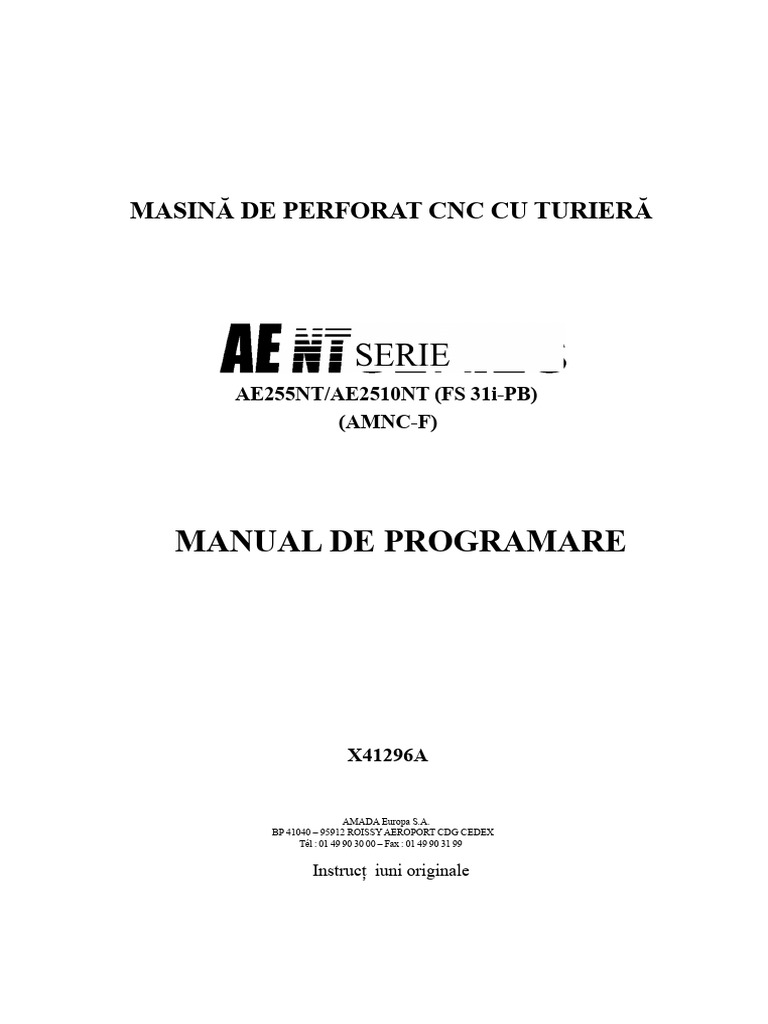 Manual de Programare - AE-255 - 2510 NT (AMNC-F31) - X41296A | PDF