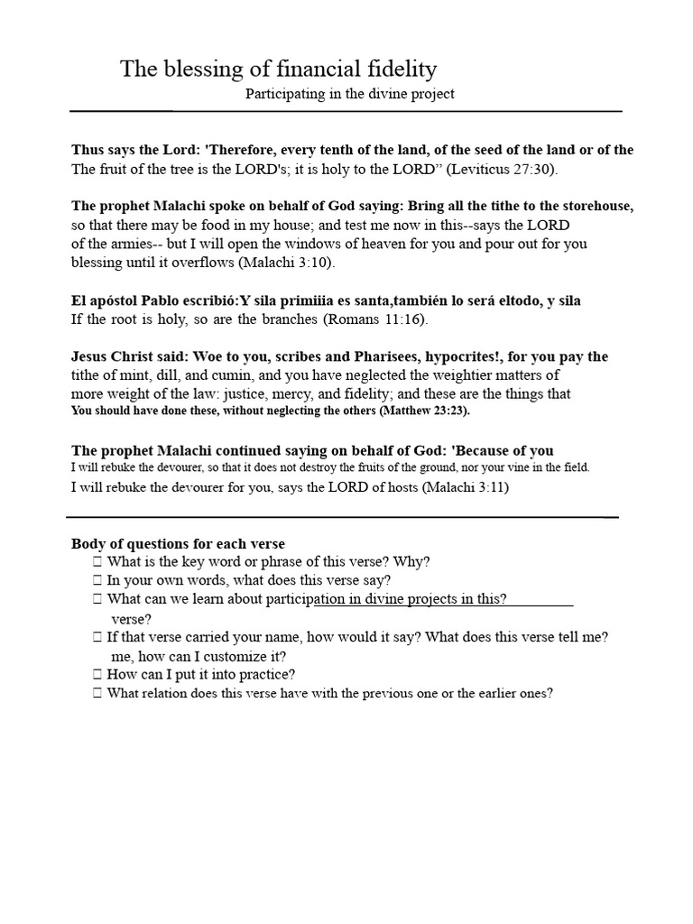 Financial Fidelity: Biblical Insights | PDF | Book Of Proverbs | Psalms