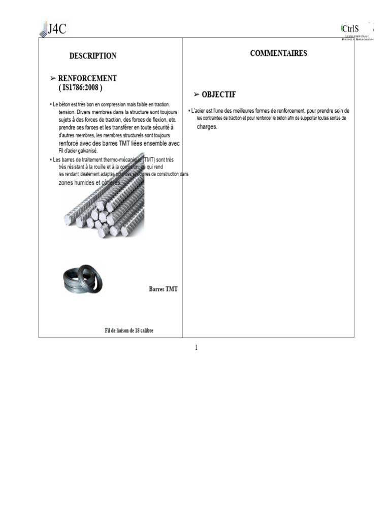 Guide de renforcement en acier TMT IS1786 | PDF | Résistance des ...