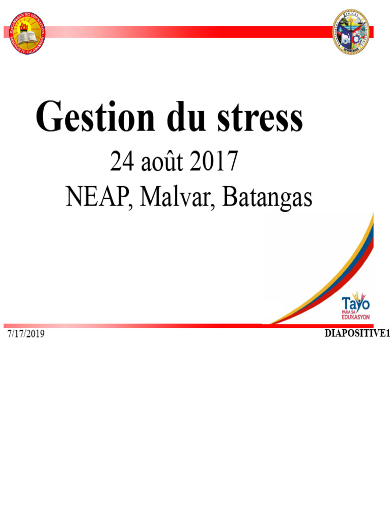 Gestion du Stress et Techniques d'Adaptation | PDF | Stress (Biologie ...