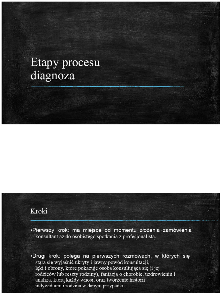 Etapy Procesu Psychodiagnostycznego | PDF