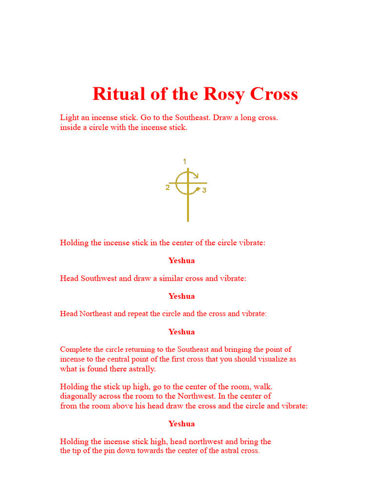 Ritual of The Rose Cross PDF | PDF | Esotericism | Western Esotericism