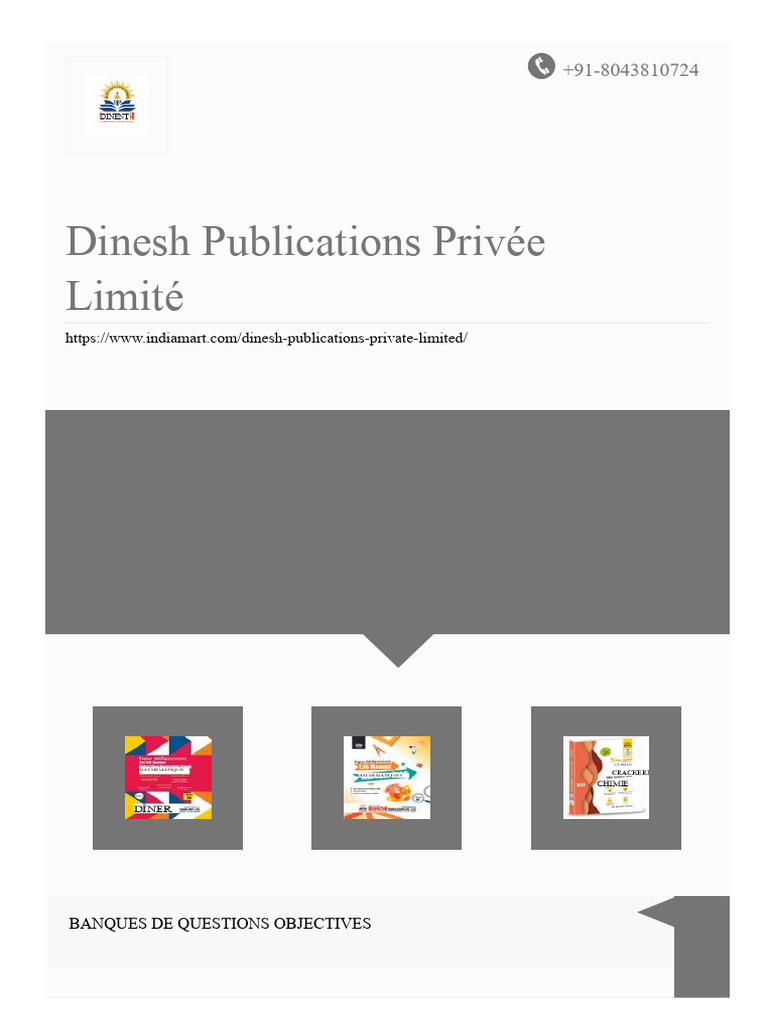 Manuels et banques de questions Dinesh | PDF