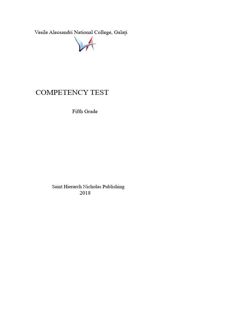 Competence Tests 2018 - CNVA | PDF | Subject (Grammar) | Word