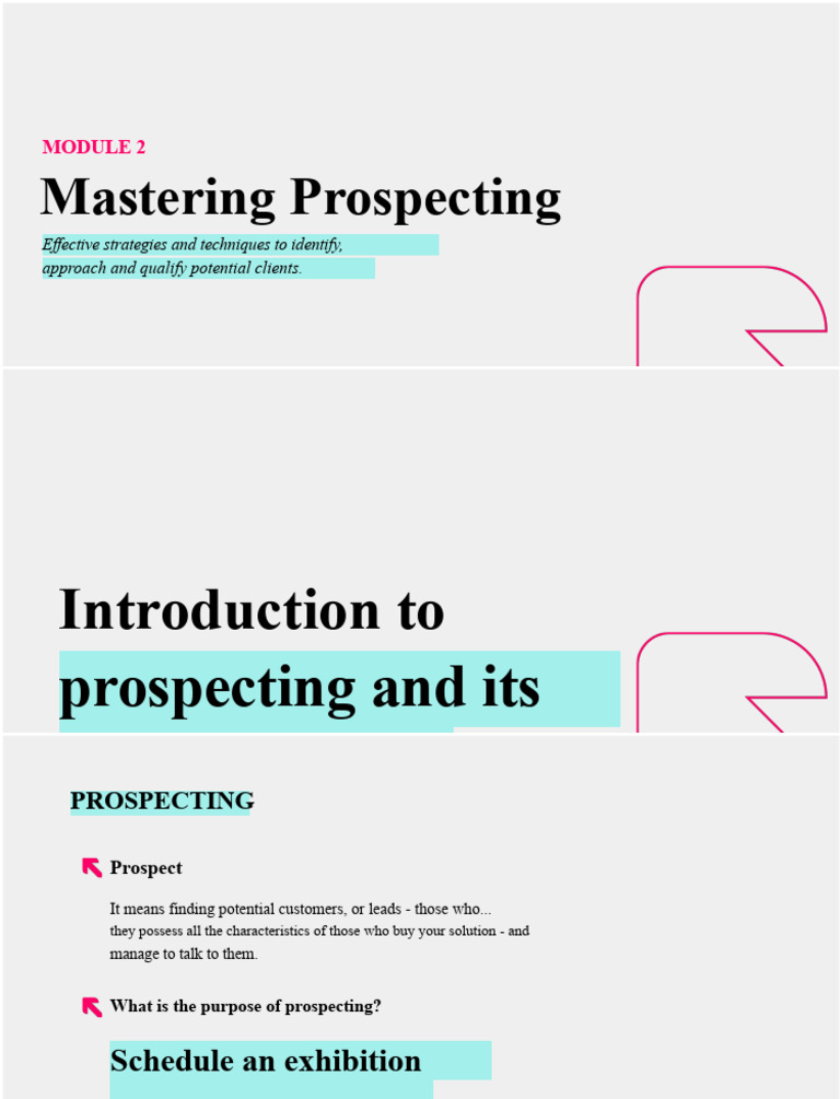 Mastering Client Prospecting Techniques | PDF | Target Audience | Sales