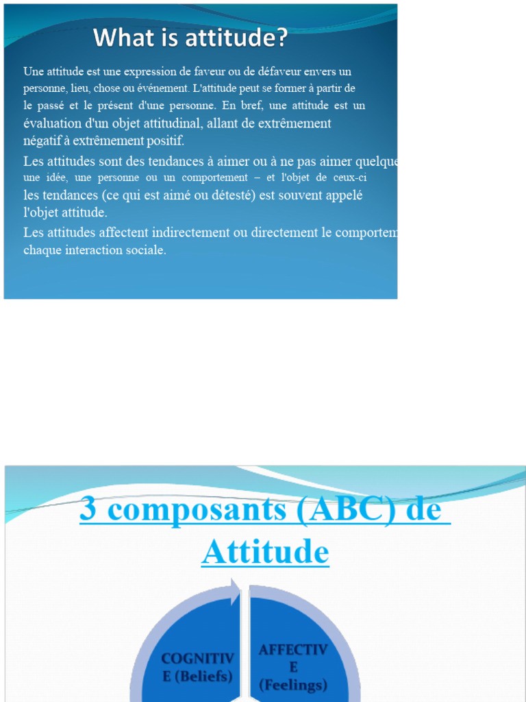 Comprendre les attitudes humaines et leurs influences | PDF | Concept ...
