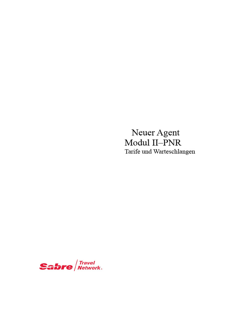 SABRE - Anweisungen | PDF