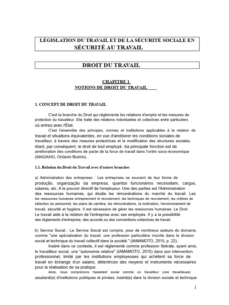 Droit du Travail : Concepts et Principes | PDF | Salaires | Heures ...