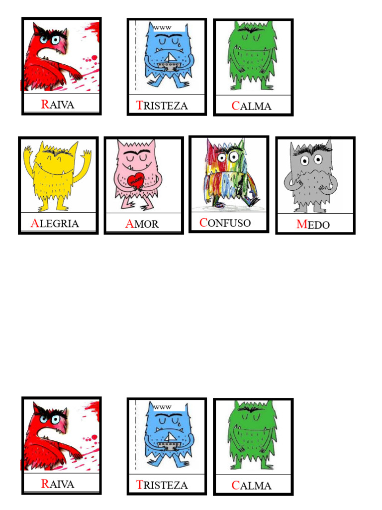 The Color Monster Memory Game | PDF