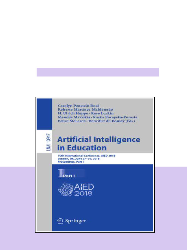 Artificial Intelligence In Education 1st Ed Carolyn Penstein Ros online ...