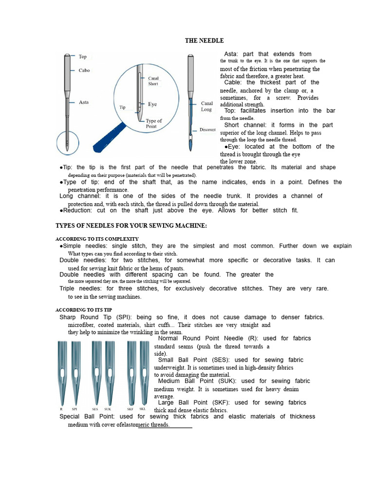 Parts and Functions | PDF | Sewing Machine | Sewing Needle