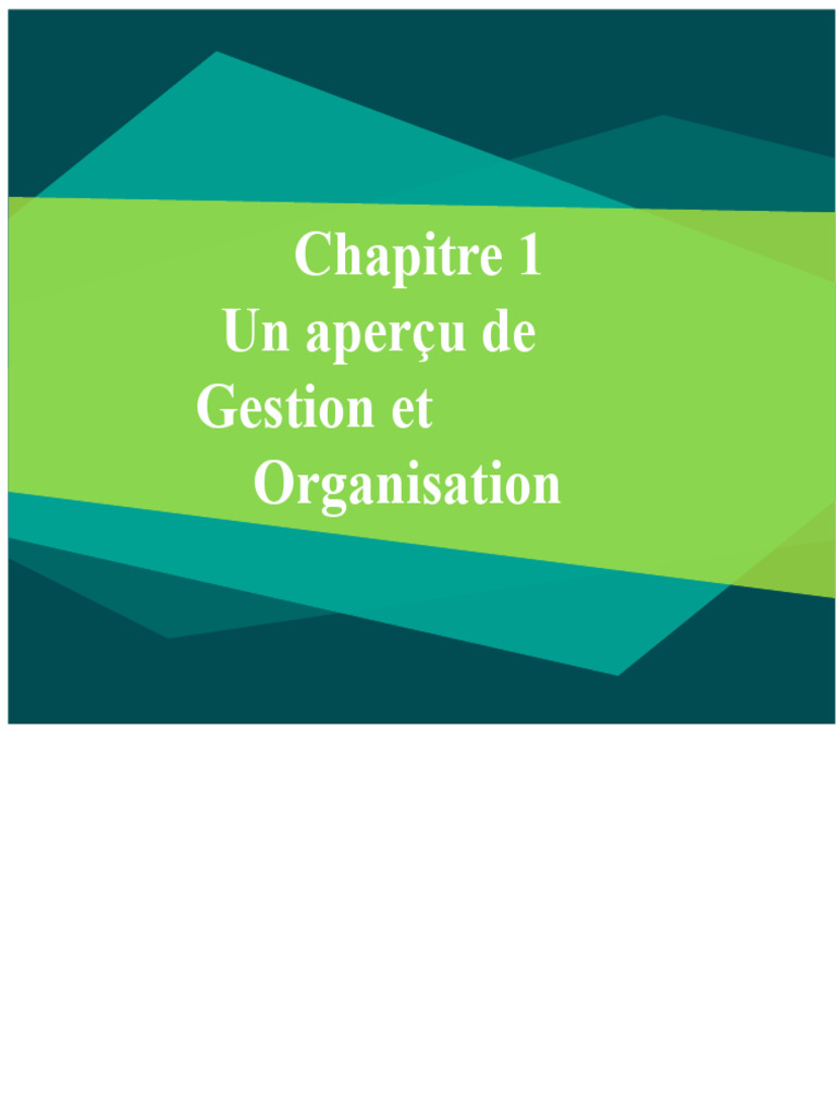Introduction à la gestion et ses fonctions | PDF | Planification | Business