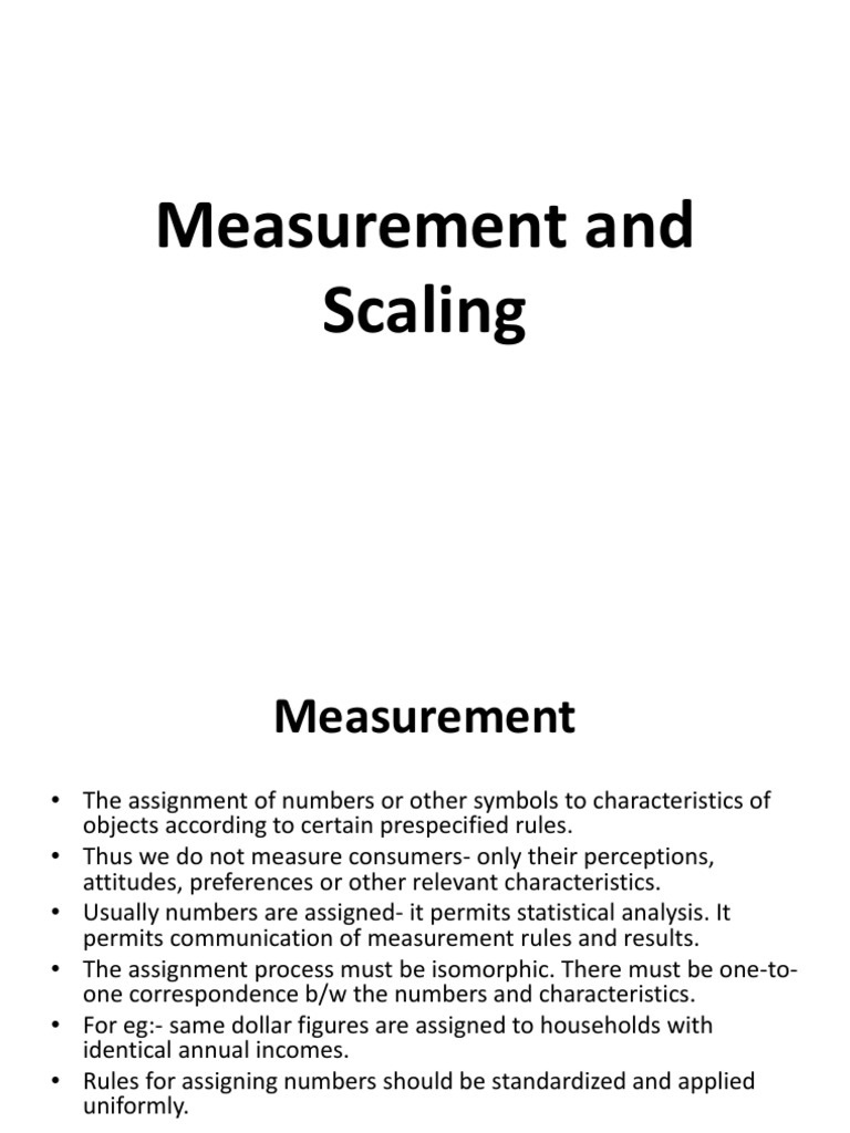 Measurement and Scaling | PDF | Level Of Measurement | Teaching Mathematics