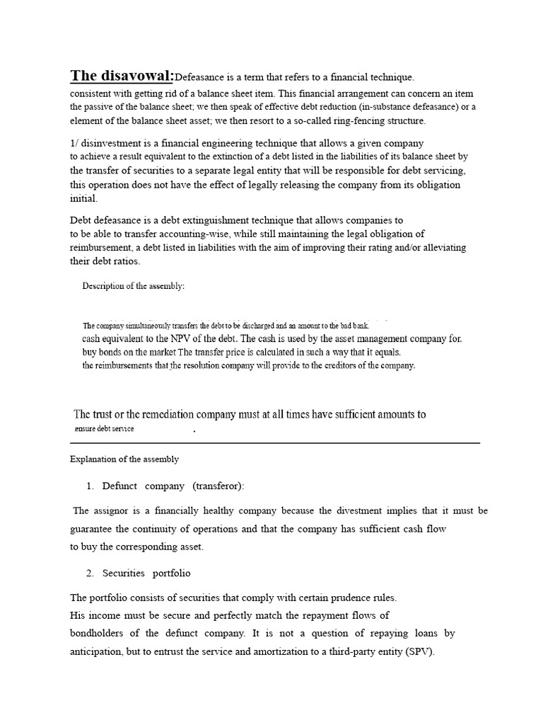 Understanding Debt Defeasance Techniques | PDF | Securitization | Debt