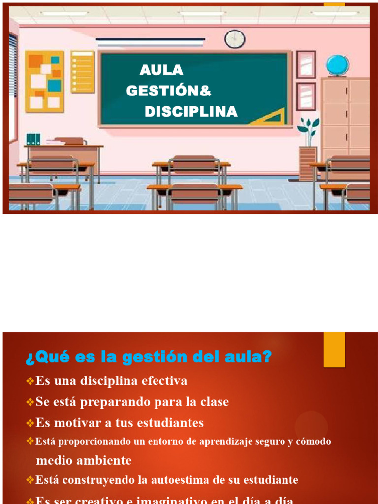 Gestión y Disciplina en El Aula | PDF | La gestión del aula | Salón de ...