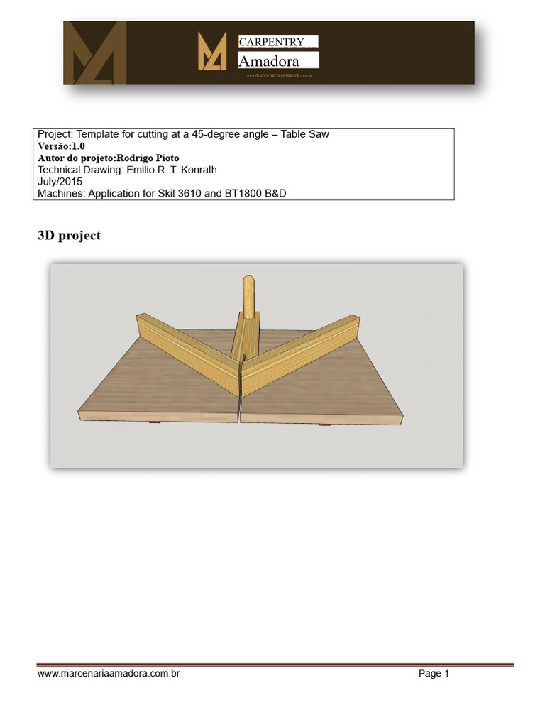 Project Template Cut 45 Degrees | PDF