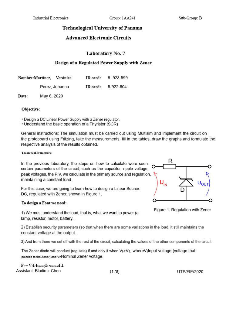 Zener Regulated Power Supply Design | PDF | Rectifier | Power Supply