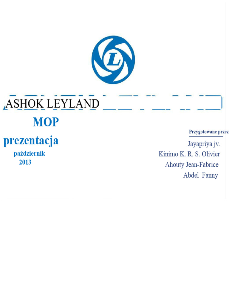 Prezentacja Ashok Leyland 2 | PDF