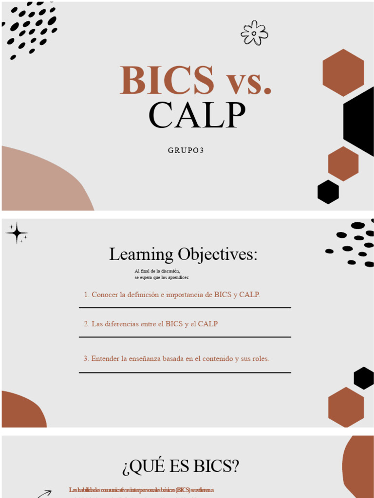 BICS y CALP: Definiciones y Diferencias | PDF | Aprendizaje | Enseñando