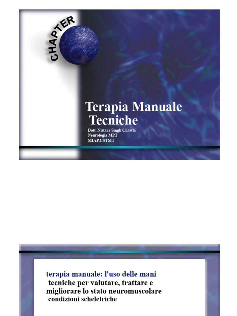 Tecniche Di Terapia Manuale | PDF