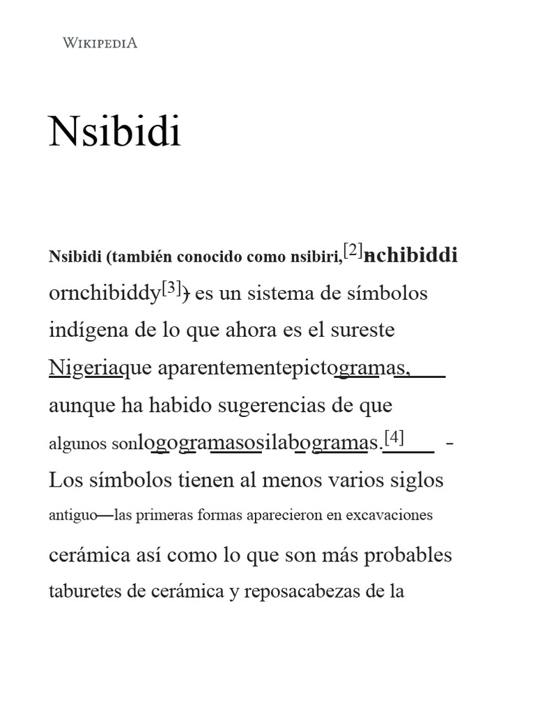 Nsibidi - Wikipedia PDF | PDF