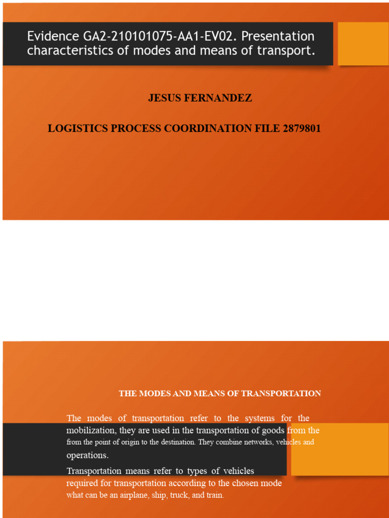 Overview of Transportation Modes | PDF | Transport | Cargo
