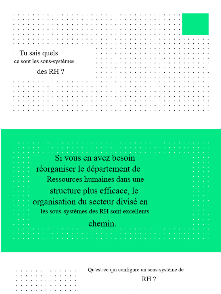 Sous-systèmes des Ressources Humaines | PDF | Gestion des ressources ...