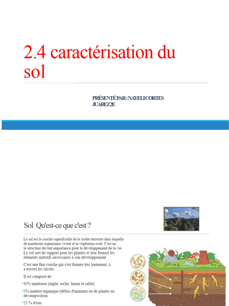 Caractéristiques et types de sol | PDF | Sol (pédologie) | Limon