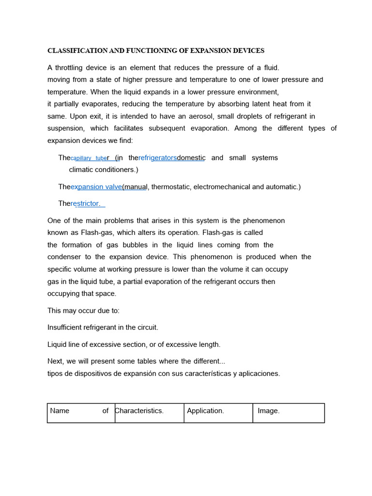 Types and Functions of Expansion Devices | PDF | Electromechanical ...