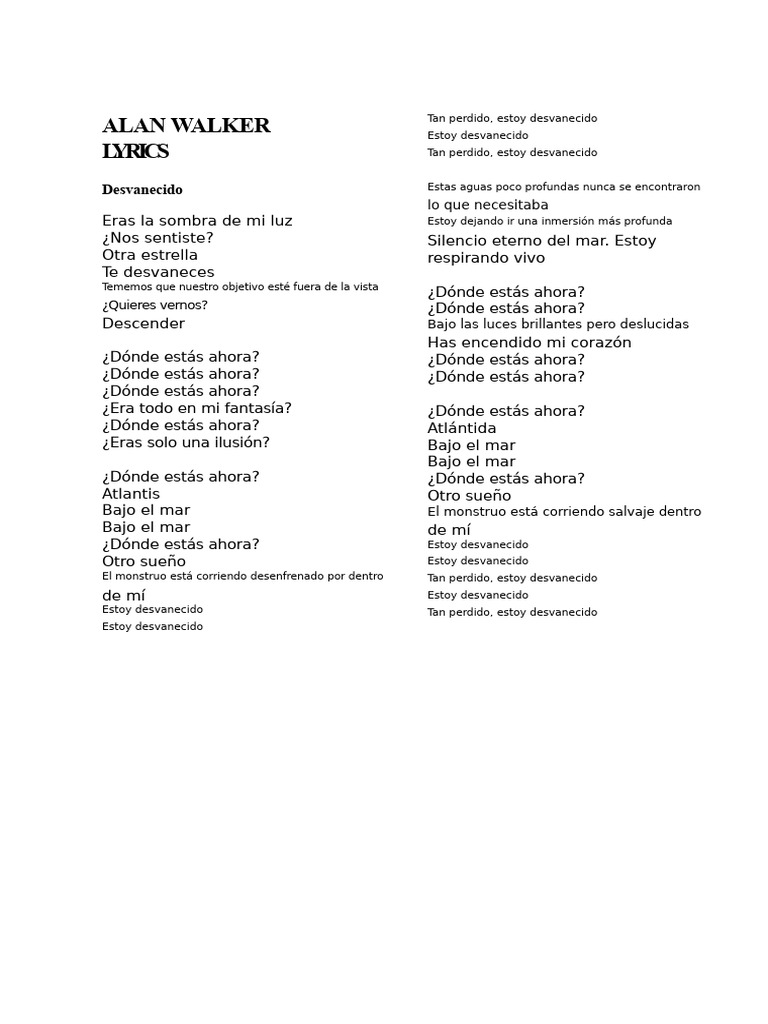 Letras de 