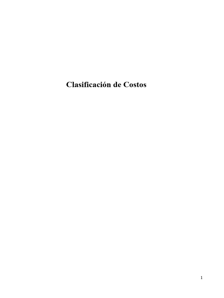Clasificación de Costos Empresariales | PDF | Costo | Economias