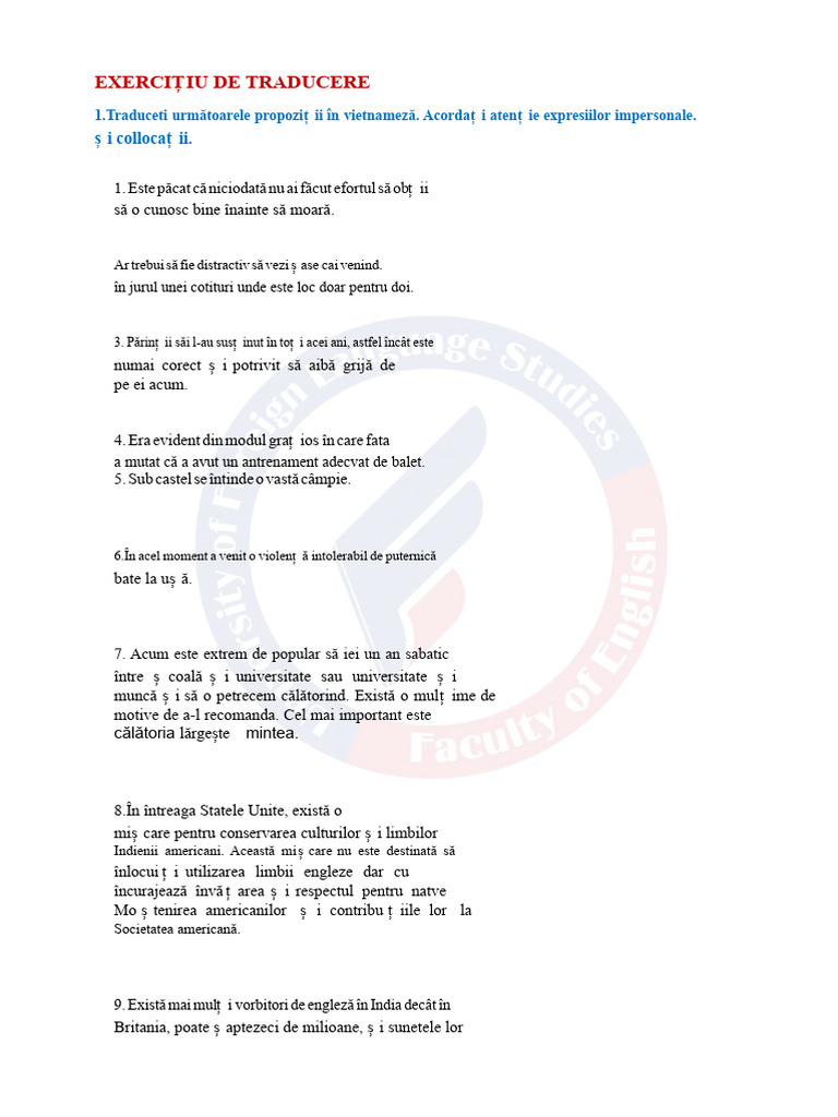 Unitatea 1 Practica de Traducere - Convertit | PDF