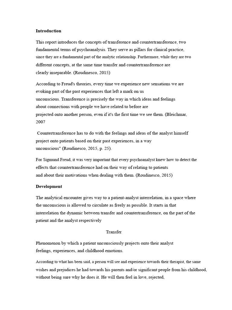 Understanding Transference and Countertransference | PDF ...