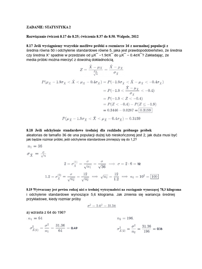 STATYSTYKA 2 tytuł | PDF