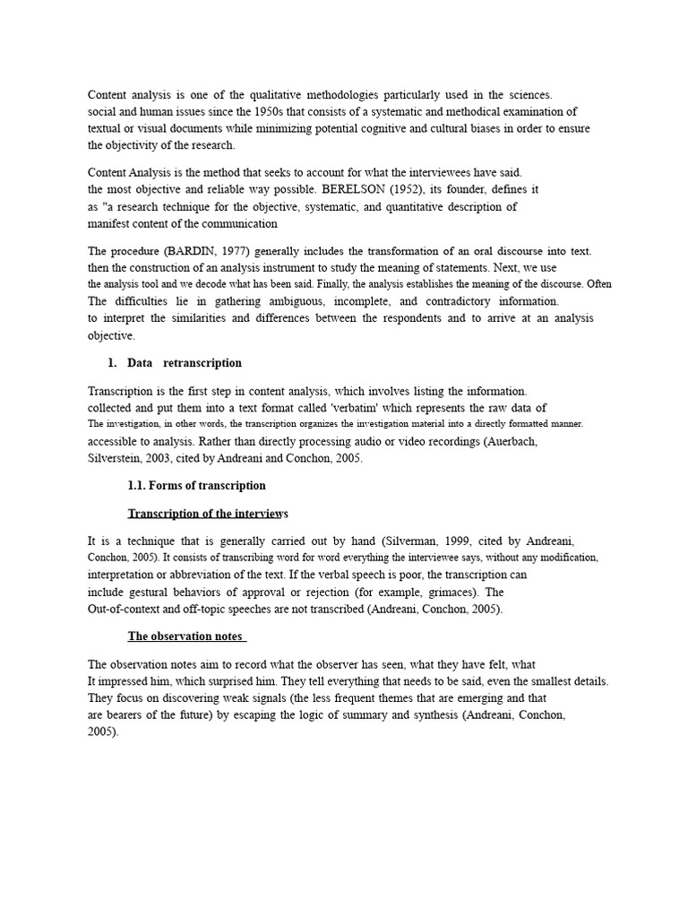 content analysis | PDF | Qualitative Research | Human Communication
