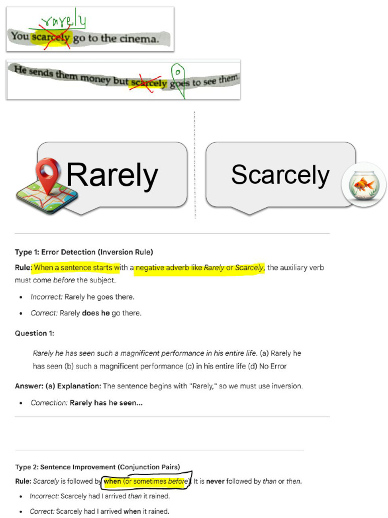 Rarely Scarcely Difference | PDF