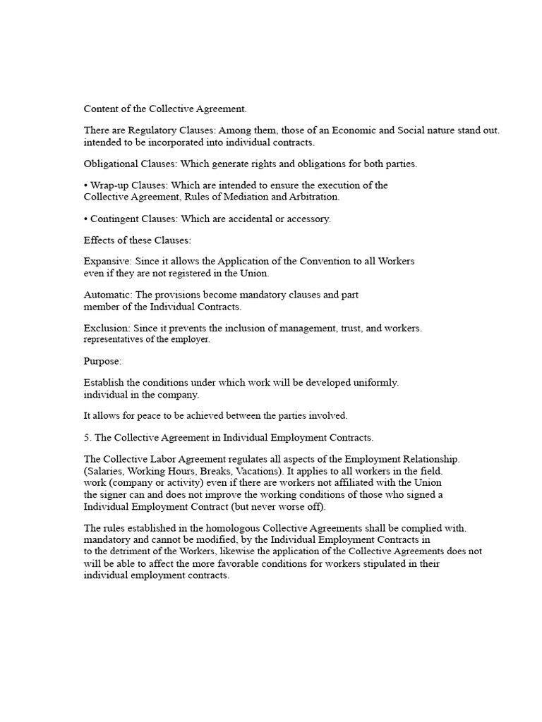 Understanding Collective Labor Agreements | PDF | Collective Bargaining ...