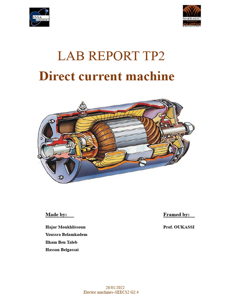 Direct Current Machine Lab Report | PDF | Electric Generator ...