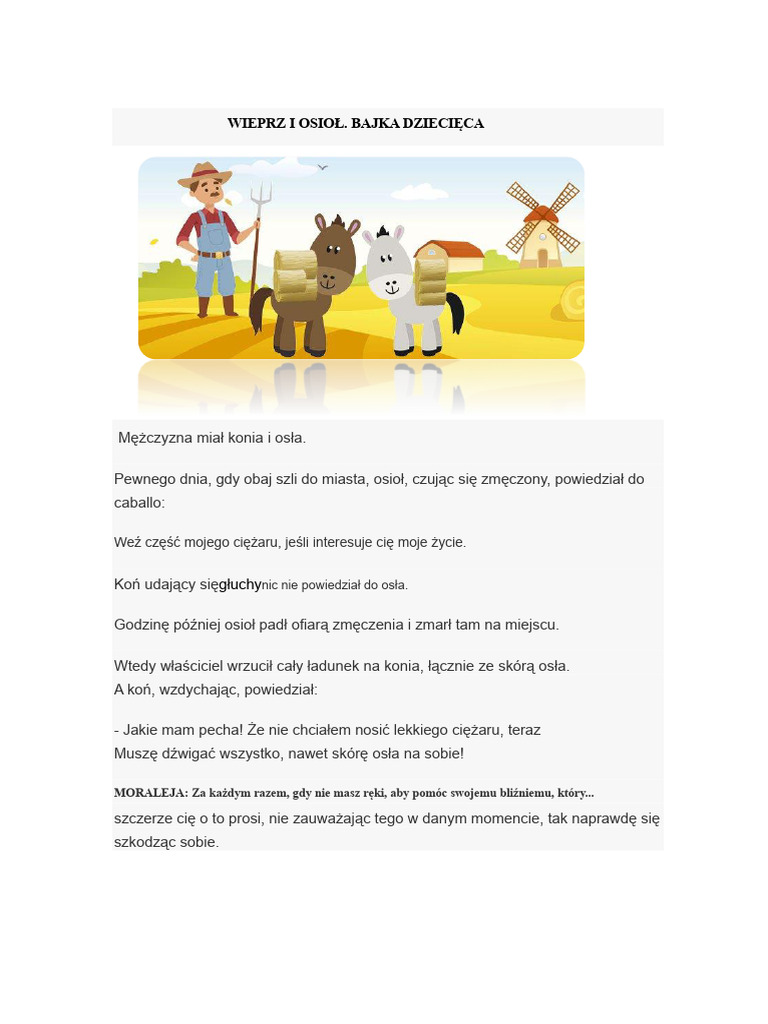 Koń I Osioł | PDF