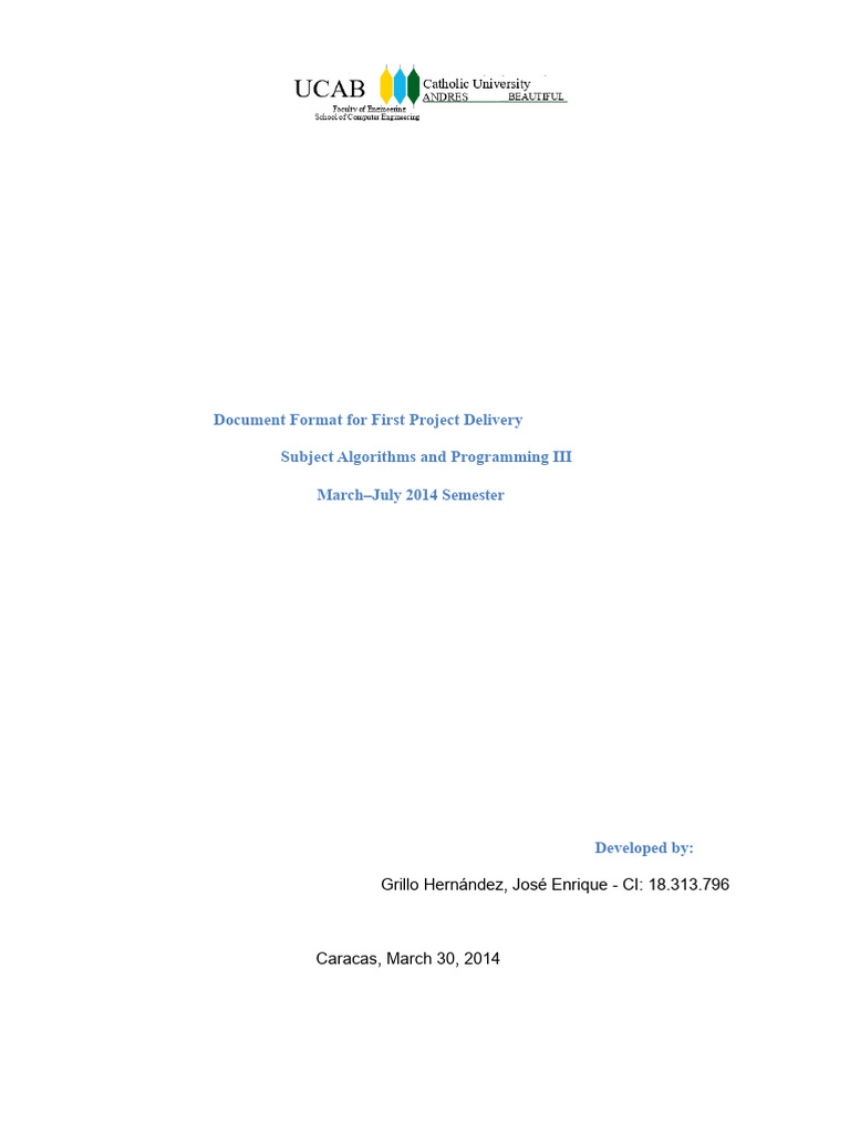 Document Format For Project Programming Delivery | PDF | Client–Server ...