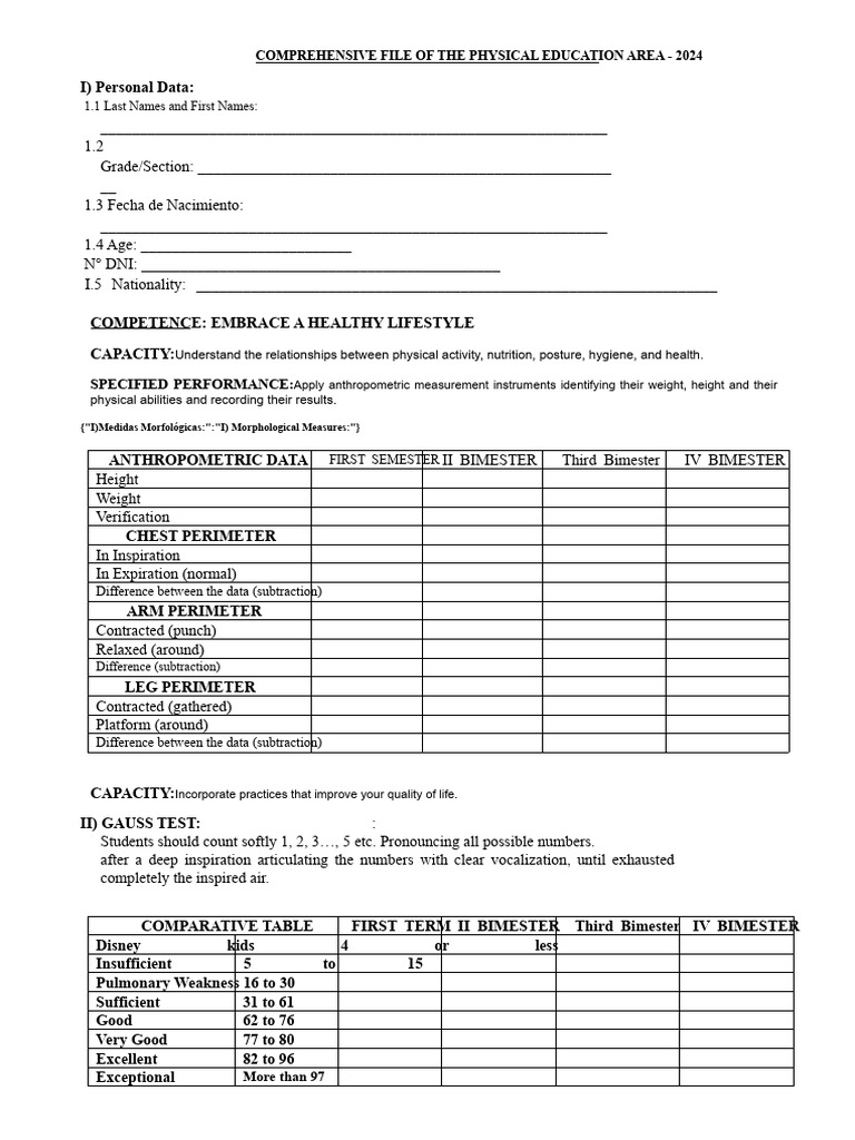 Physical Education Assessment 2024 | PDF | Heart Rate