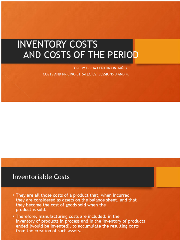 Understanding Inventory and Period Costs | PDF