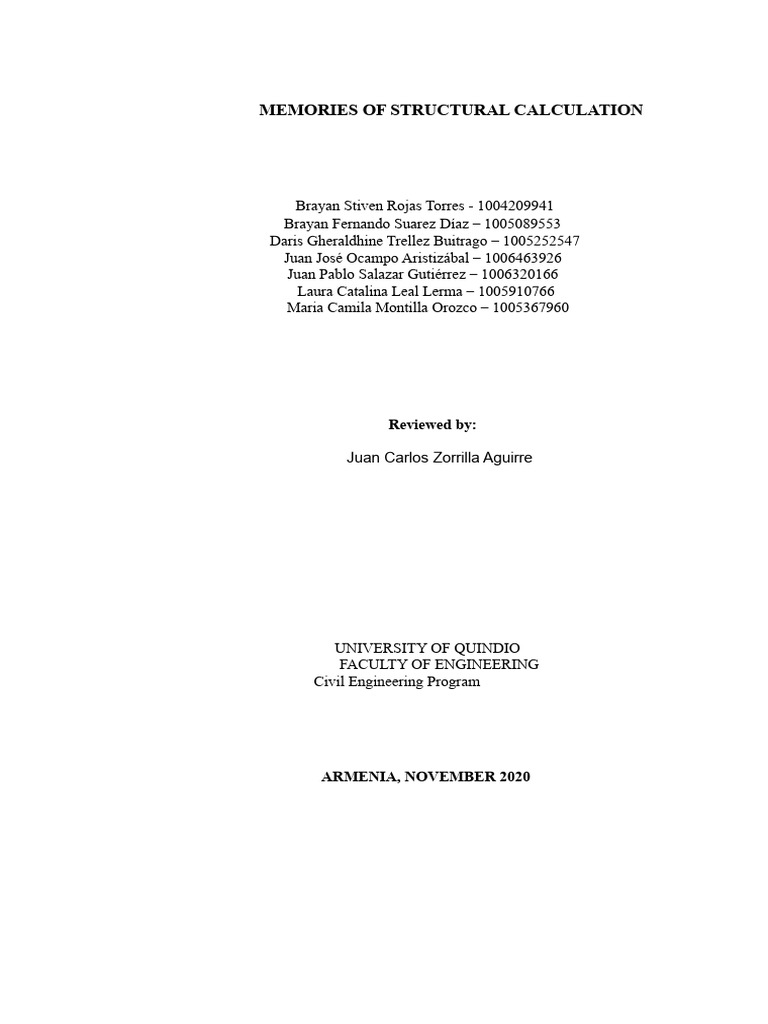 Structural Calculation Report Overview | PDF | Beam (Structure ...