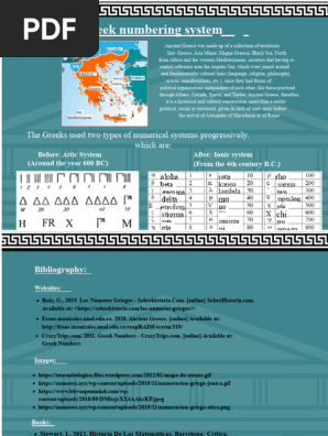 Notes on the Greek Text of Numbers 民数記注釈 Overview of Greek Numbering Systems | PDF