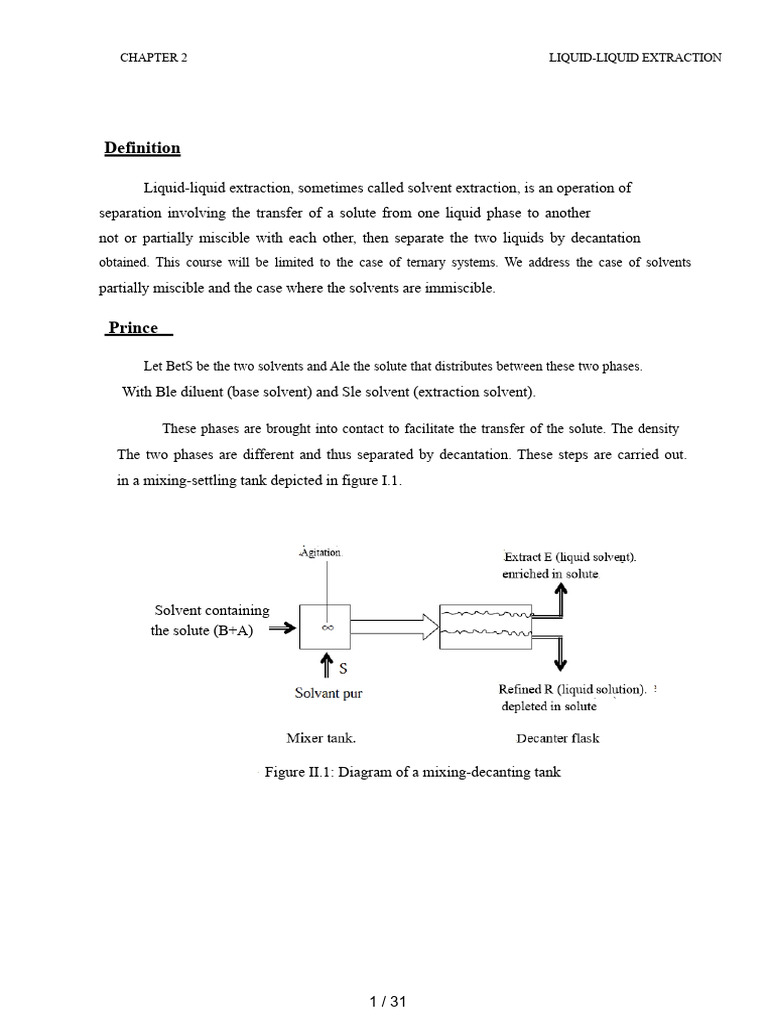 Liquid-Liquid Extraction Overview | PDF | Phase (Matter) | Solubility