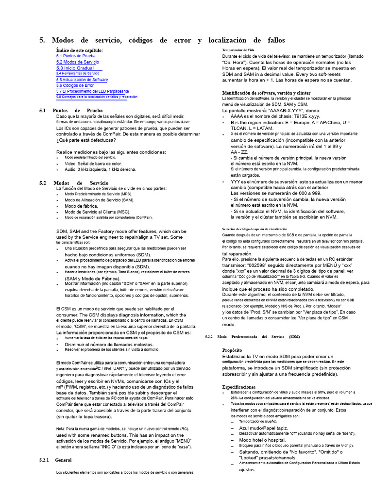 Códigos de Error de Servicios Philips Tpm91ela - Smo | PDF | Software ...