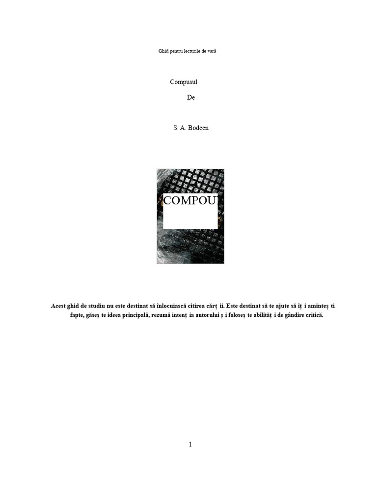 Ghidul de Lectură Compus 8 | PDF