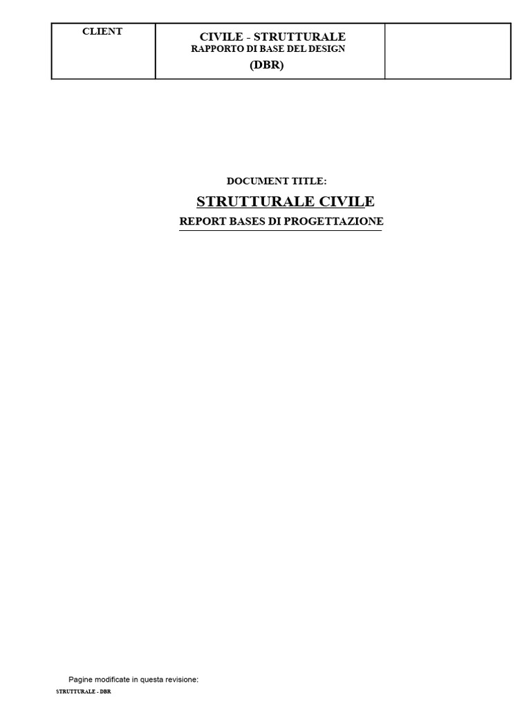 Civile - Strutturale DBR | PDF