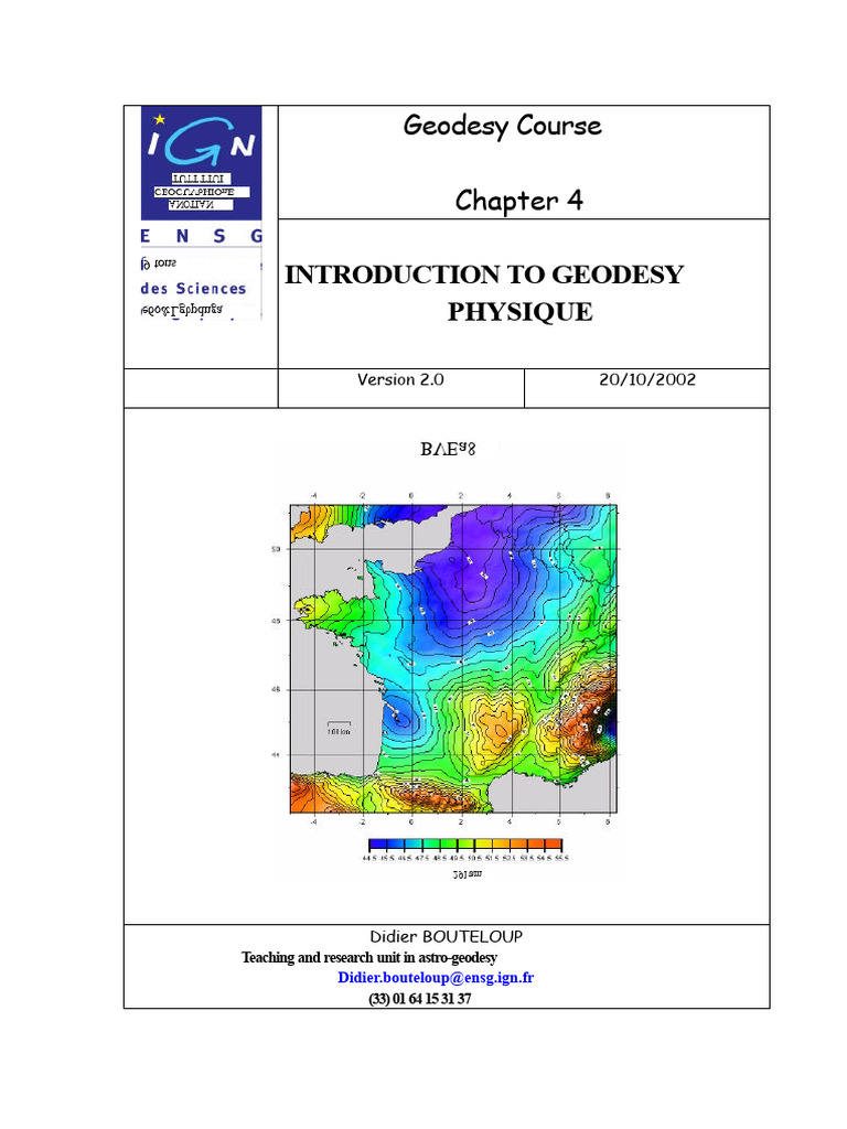 Chapter 4 PHYSICAL GEODESY | PDF | Geodesy | Dynamics (Mechanics)