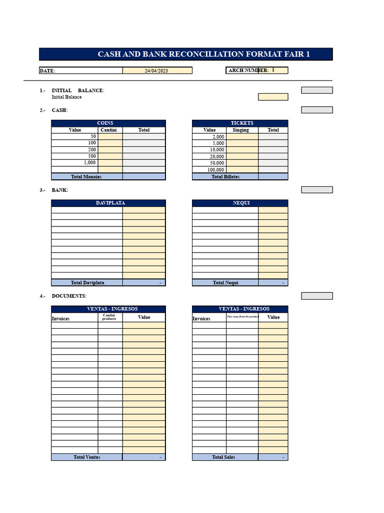 Cash Count | PDF